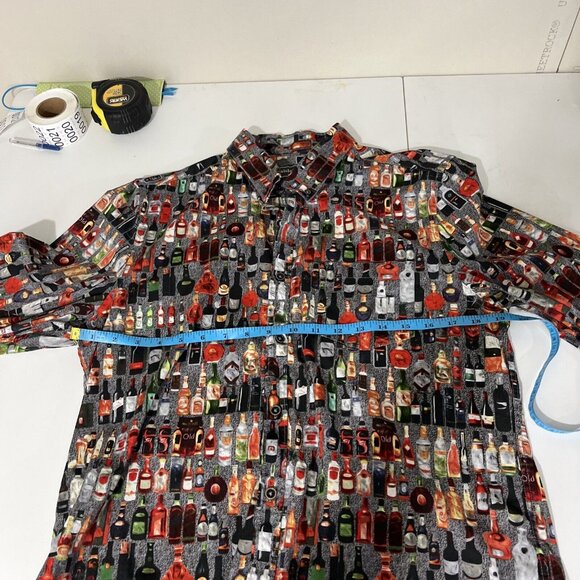 Paisley & Gray Slim Fit Wine & Spirits Cotton Dress Shirt Mens Size L 14 - Picture 9 of 11